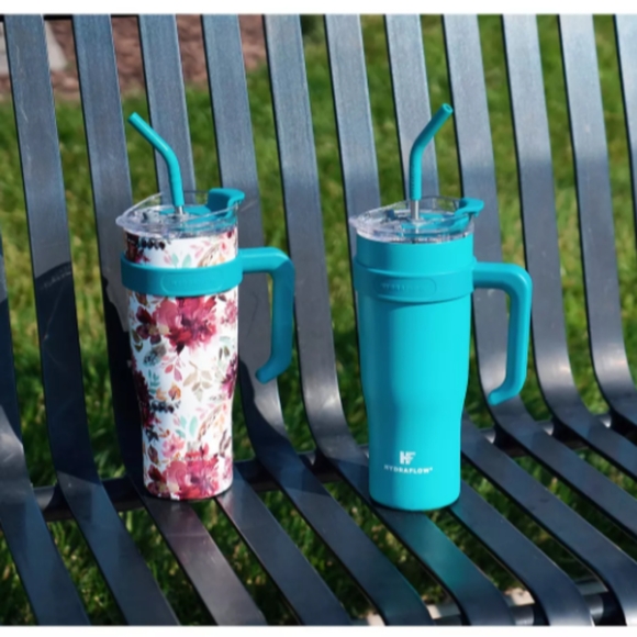 Hydraflow 40-Ounce Double Wall Stainless Steel Tumbler with Handles 2pack - Picture 4 of 4